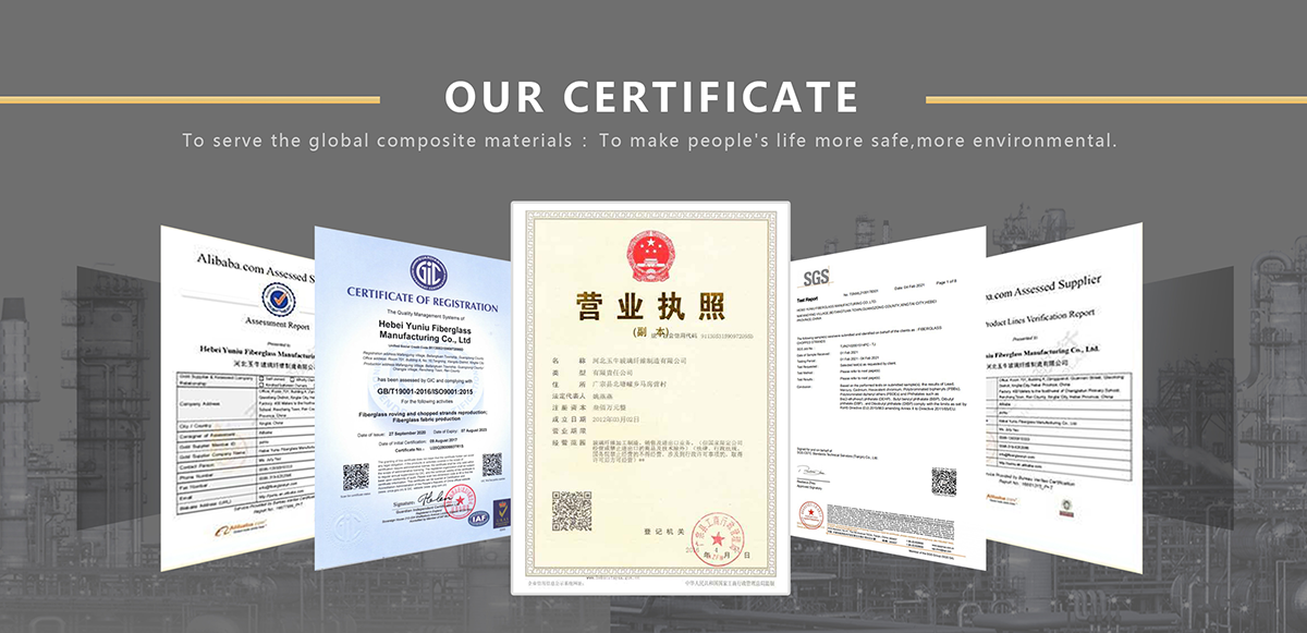 our certificate-HD Fiberglass