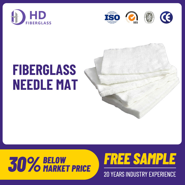 Fiberglass needle mat for pipe insulation glass insulation mat